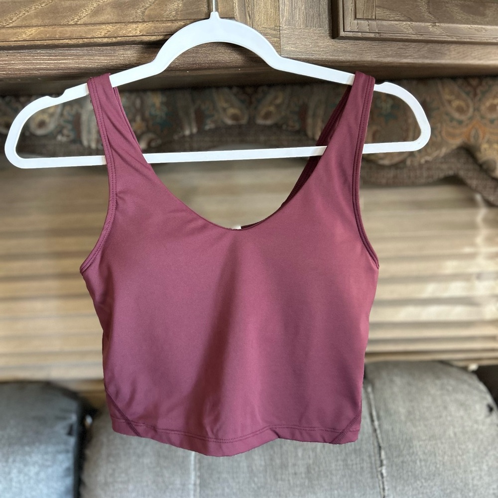 Lululemon Ebb to Train Bra - Size 8 - Dark Magenta/Plum